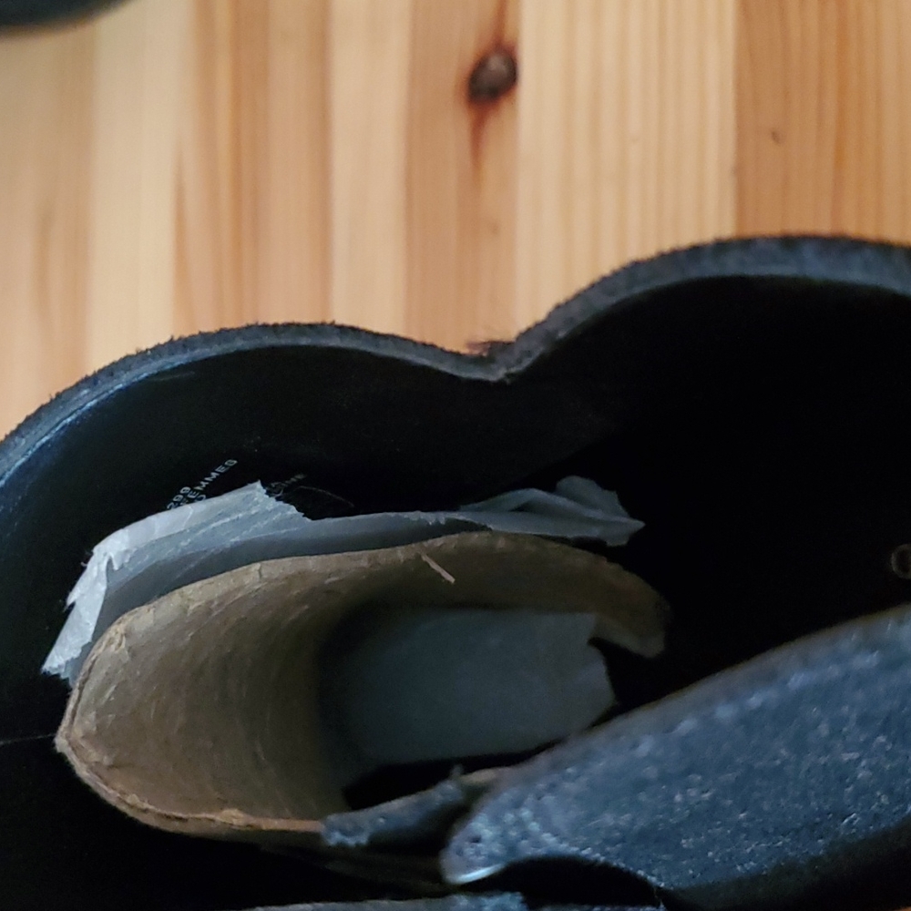 New Lands End black suede ankle boots D - Picture 2 of 3